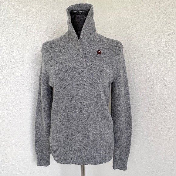 Ralph Lauren Sport Sweaters - Ralph Lauren Sport Shawl Collar Sweater, Womens Large Gray